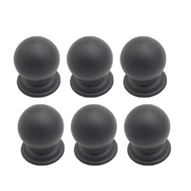BOZONLI Pack of 6 Matt Black Ball Knobs, Drawer Knobs, Furniture Knobs, Cupboard Knobs, Drawer Handles, Chest of Drawers, Ball Knobs, Diameter 22 mm, for Kitchen Cupboard Drawer