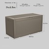 Decksplore 100 Gallon Lockable Resin Deck Box, Waterproof Outdoor Storage