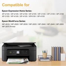 LeciRoba 603XL Ink Cartridge Replacement for Epson 603 603XL Ink Cartridge for Epson XP-2100 XP-2150 XP-3100 XP-3150 XP-4100 XP-4150 XP-4155 Workforce WF-2810 WF-2820 WF-2840 WF-2870 Printer(6 Color)