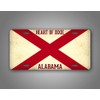 Alabama Flag Heart of Dixie License Plate Textured AL State