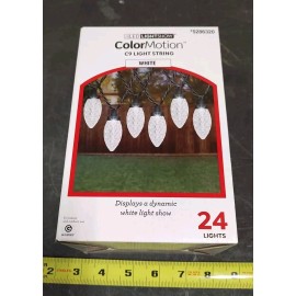 Gemmy 5286320 Lightshow 24-Count 23-ft Multi-function White LED Christmas String
