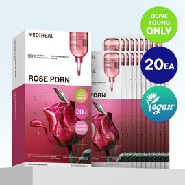 MEDIHEAL Rose PDRN Essential Mask Sheet For Healthy Glow 20ea - MEDIHEAL Rose PDRN Essential Mask Sheet For Healthy Glow 20ea