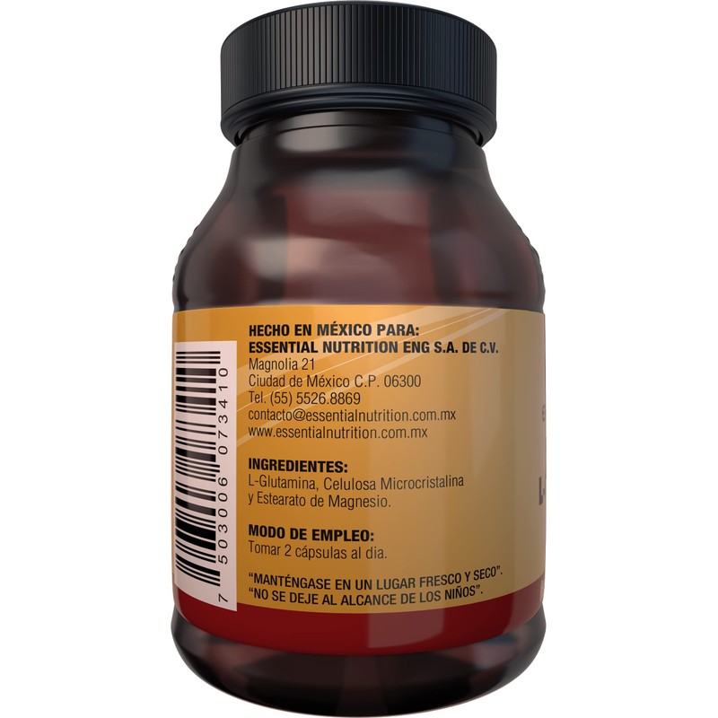Essential Nutrition, L-Glutamina 50 Cápsulas de 500 mg