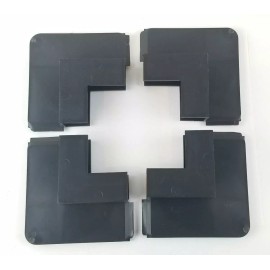Unbranded Enclosed Cargo Trailer Door Corners - Black - 4 Pack