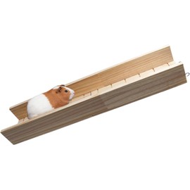 Kletterrampe für Meerschweinchen, Holzbrücke als Haustierspielzeug, Hamsterleiter, Zubehör für Kleintiere wie Meerschweinchen, Hamster, Ratten, Chinchillas und Eichhörnchen - 60 × 12,5 × 7 cm