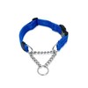Dog Collar Adjustable Half Check Chain With Plastic Curved Side
