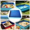 2 Pack Foldable Sandbox，20 Inch Portable PVC Sand Box for