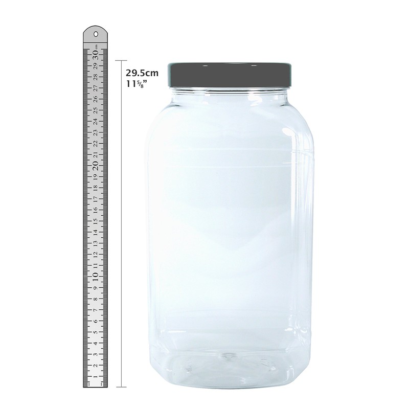 Britten & James Large Food Grade Plastic Jar with Black