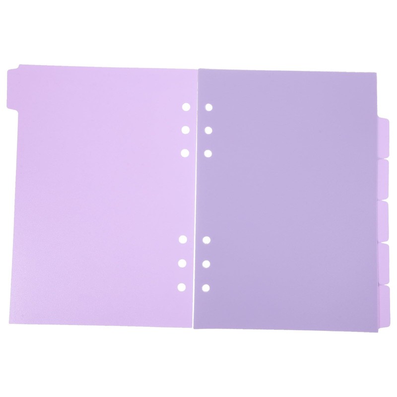 Divider Card Index Sheet File Accessories a5 Size 6 Holes