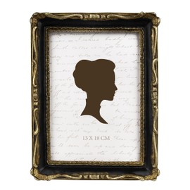 AELS 8x10 Inch Vintage Picture Frame, Elegant Antique Photo Frames with Glass Front, Photo Display, Tabletop Wall Hanging, Gift Ideas,Gold and Black