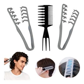 Peine Textura Voluminizante Barbero Estilista Peluquero, 3 U