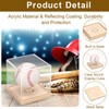 sourcing map 2Pcs Baseball Display Case with Wooden Round Base,