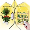 5-Head Adjustable LED Lights, Full Spectrum Grow Lamp with Timer,