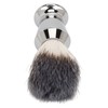 Beard Foam Brush Fine Synthetic Bristles Stainless Steel Fast Dry