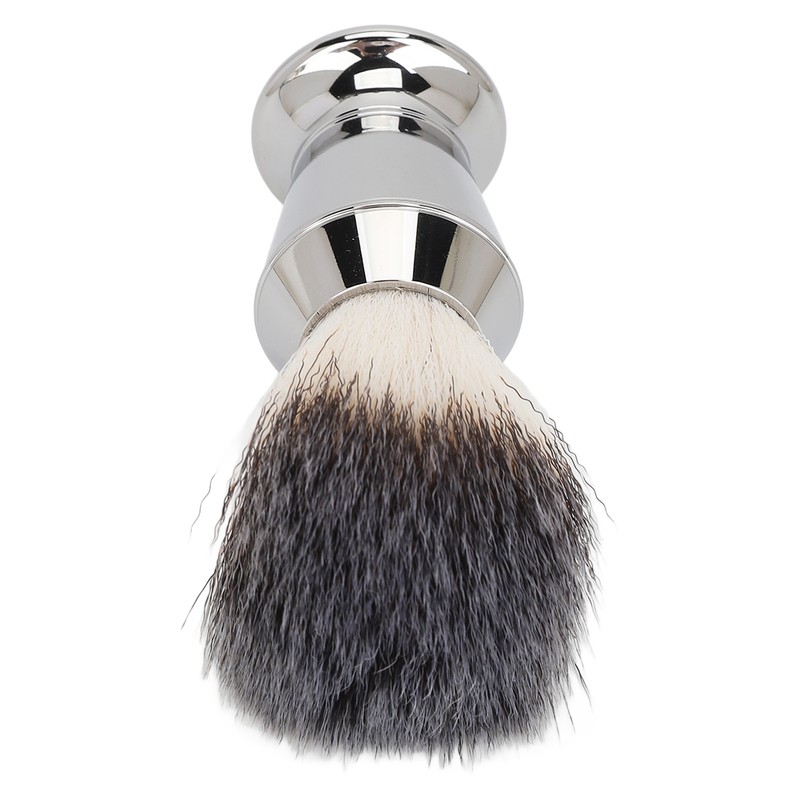 Beard Foam Brush Fine Synthetic Bristles Stainless Steel Fast Dry