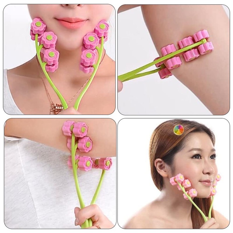 HSBMAIAOSI Face Roller V Shaped Face Massager Double Clips Massager