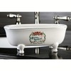 Kingston Brass BATUBDEW Aqua Eden Mini Ceramic Double Ended Bathtub,