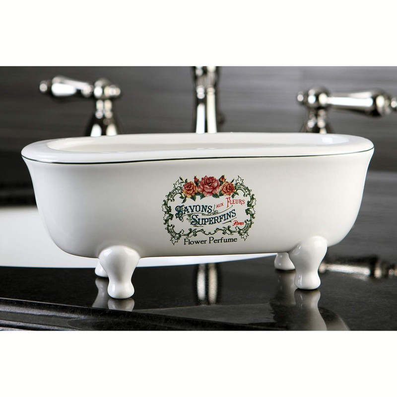 Kingston Brass BATUBDEW Aqua Eden Mini Ceramic Double Ended Bathtub,