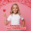 Red Heart Swirl Lollipops - 24 Candy Suckers Individually Wrapped