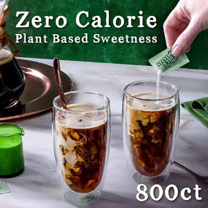 Stevia In The Raw Plant-Based Zero Calorie Sweetener Packets, 800