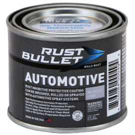RUST BULLET Automotive - Metallic Gray - 4 Oz - Rust Inhibitor & Protective Coating for Cars, Trucks, & Metal Surfaces, UV Resistant, No Topcoat Needed