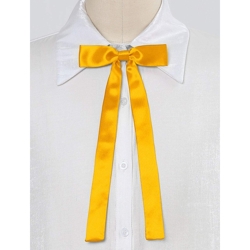 Allegra K School Ribbon, Uniform Ribbon, Ribbon Tie, Solid Color,