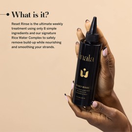 Inala Reset Rinse | Weekly Scalp and Hair Treatment | Removes Scalp Build-up | Hair Loss Prevention | 100% Pure Rice Water Extract - Improves Hair Health | Suitable For All Hair Types, 6.7 Fl Oz