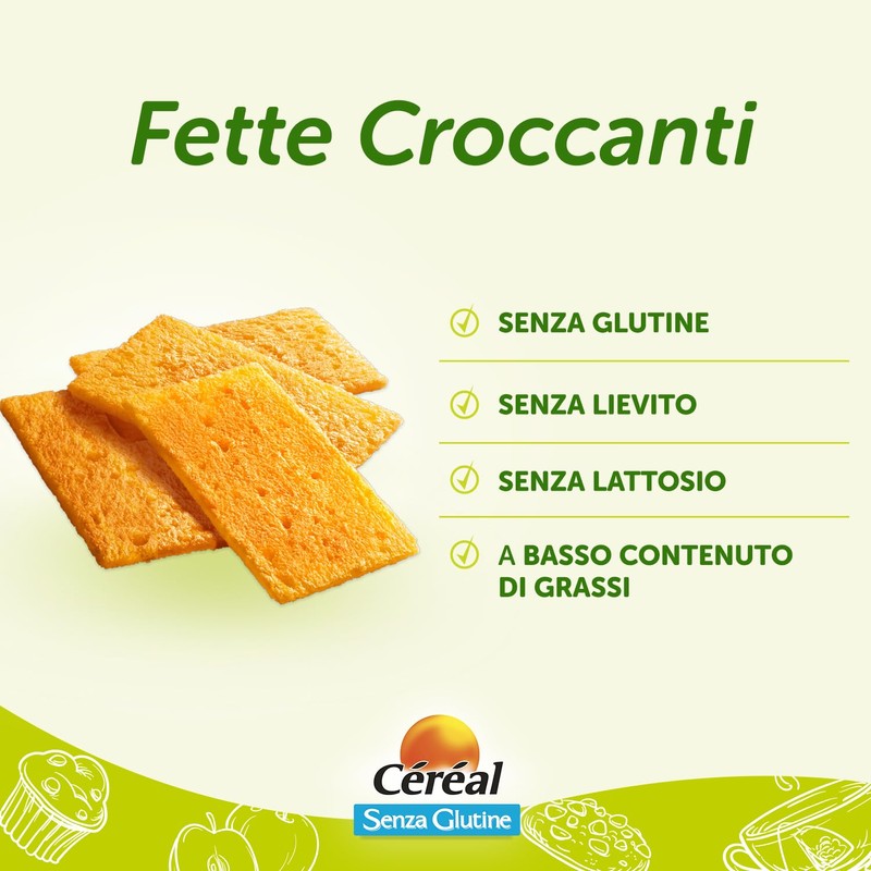 Céréal Fette Croccanti, Fette con Farina di Mais, Farina di