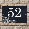 Badgemaster Modern Anthracite House Number Sign Plaque Stainless Steel Standoffs