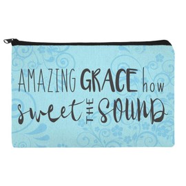 Amazing Grace How Sweet the Sound Makeup Cosmetic Bag Organizer Pouch