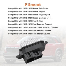 WMPHE HVAC Blower Motor Resistor Compatible with Nissan Pathfinder V6 3.5L 2022-2024 Rogue SL SV L4 2.5L 2014-2018 Rogue Sport L4 2.0L 2017-2022 Replacement for AV1119E624AA 277A14BU0A 29407180