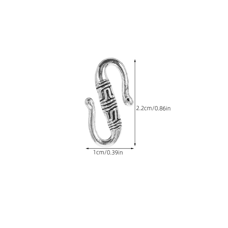 Silver S Shape Hook Clasp COHEALI 20pcs Silver Buckle Bead