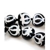 Hawaiian Kukui Nut Lei Beads Necklaces with Hand Painted White