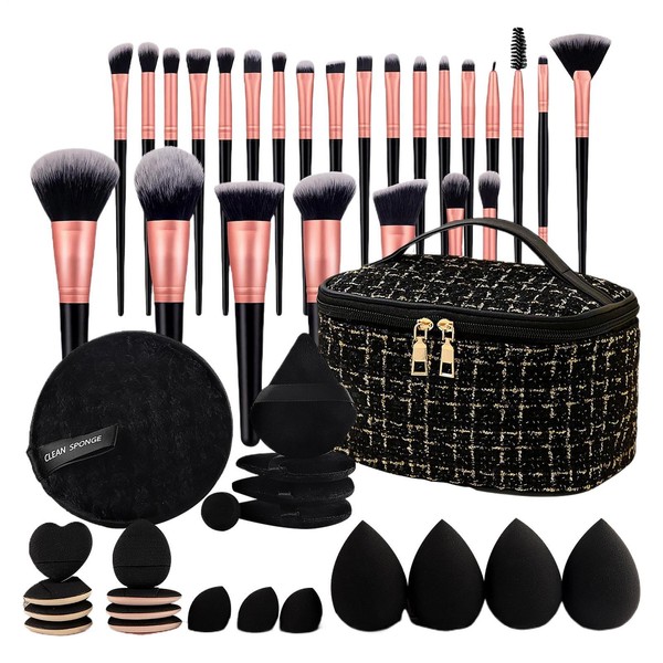 Travel Makeup Brush Set, Brushes Makeup Accessories Kit, Stylish Lightweight