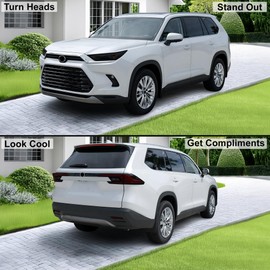 BOGAR TECH DESIGNS Precut For Toyota Grand Highlander 2024-2026 Full Headlight Taillight Tint Kit, Dark Smoke