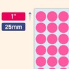 1000 Pieces, 1 inch - Pink Dot Stickers, Round Circle