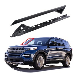 BB5Z7803136AA 926-451 Right Passenger Side Windshield A-Pillar Molding | Fit 2011-2019 Ford Explorer | Gloss Black | Durable ABS Material | Inner + Outer Trim