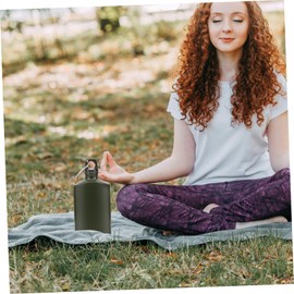 WHAMVOX Portable Wear Resistant Canteen Flat Water Bottle for Camping Hiking Outdoor Activities Leak Easy to Store Lightweight Design