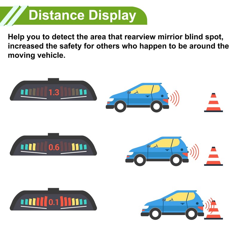 X AUTOHAUX Reverse Backup Radar System Distance Detection Reverse Parking