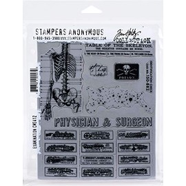 Tim Holtz - Stampers Anon Cling RBBR Stamp Set EXAMINATN, Examination