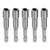 HARFINGTON 5pcs Hex Nut Driver Drill Bit 1/4" 6-Point Socket
