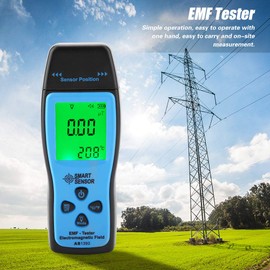 Summer Enjoyment EMF Meter, AS1392 Digital Electromagnetic Radiometer EMF Tester Mini LCD Display EMF Meter for Electric and Magnetic Field Radiation