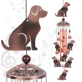 Outdoor Dog Wind Chimes, Gifts for Mom & Grandma & Family, Music Wind Catcher, Mobile Wind Bells, Memorial WindChimes, Blessing Windchime for Garden/Home/Balcony/Lawn/Yard/Indoor/Outside Decoration