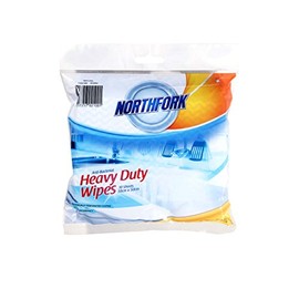 Northfork Heavy Duty Antibacterial Perforated Roll Wipe, Blue (Pack of 10)