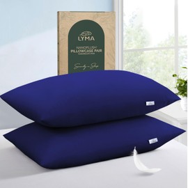 LYMA Pillow Cases Pack of 2, Breathable Housewife & Oxford Style Covers, OEKO-TEX Certified, Made with SereneWeave Technology Nanoplush Fabric, Envelope Closure Wrinkle Free Double Brushed 50x75 CM
