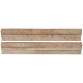 MSI Chiaro Crown Molding 2 in. x 12 in. Honed Travertine Wall Tile for Bathroom, Kitchen Backsplash, Accent Wall Tile, and Shower Wall Tile