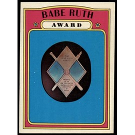 1972 Topps # 626 Babe Ruth Award (Baseball Card) EX/MT
