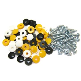 All Trade Direct 30 Pk Caps & Screws Car Number Plate Fixing Fitting Kit