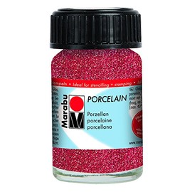 Marabu Porcelain Paints - Glitter Red 15ml