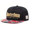 [sproutsy] Amsterdam Brothers City Snapback Cap, Men's Flat Visor Cap,